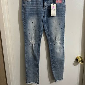 Girls denim with rhinestones